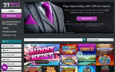 21 Prive Casino website