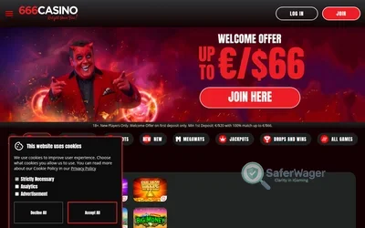 666 Casino website