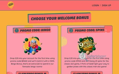 At The Bingo website