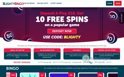 Blighty Bingo Casino screenshot