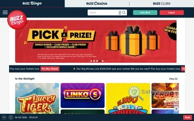 Buzz Bingo Casino website