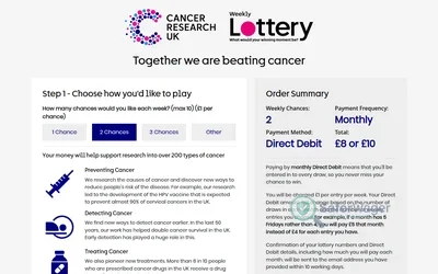 CRUK Charity Payments website