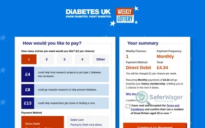 Diabetes UK Charity Payments screenshot