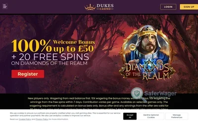Dukes Casino screenshot