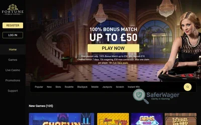 Fortune Mobile Casino website