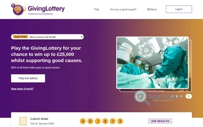 Giving Lottery website