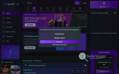 Kwiff Casino website