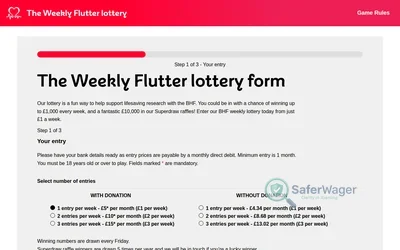 BHF Lottery screenshot