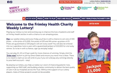 Frimley Health Charity Lottery screenshot