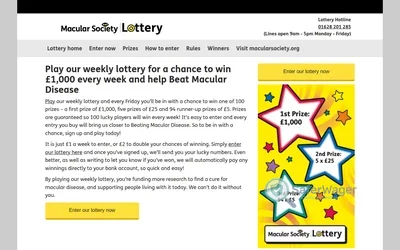 Macular Society Lottery screenshot