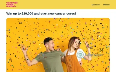 Worldwide Cancer Research Lottery screenshot