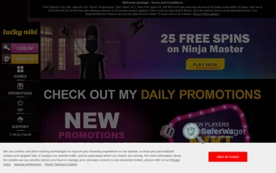 LuckyNiki Casino screenshot