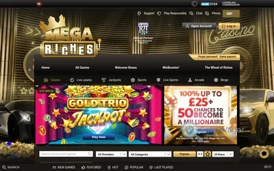 Mega Riches Casino website