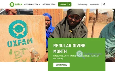 Oxfam GB screenshot