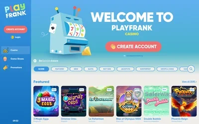 Playfrank Casino website