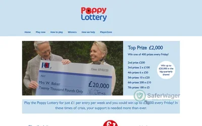 Poppy Lottery website