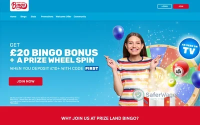 Prizeland Bingo screenshot