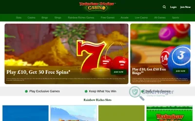 Rainbow Riches Casino website