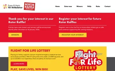 Rotor Raffle website