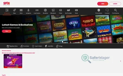 Spin Casino website