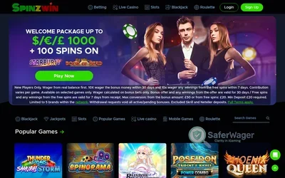 SpinzWin Casino screenshot