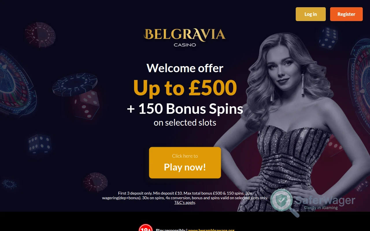 Screenshot of Belgravia Casino website
