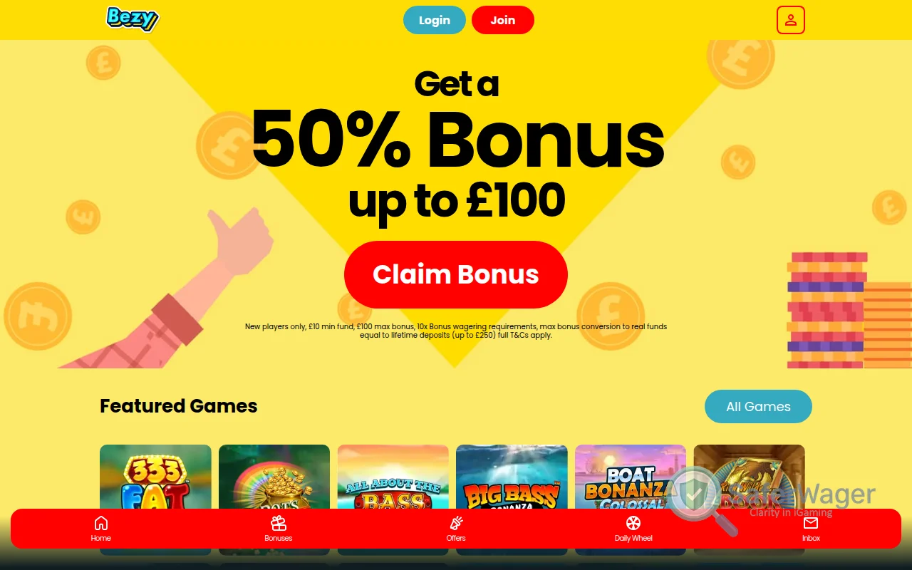 Screenshot of Bezy website