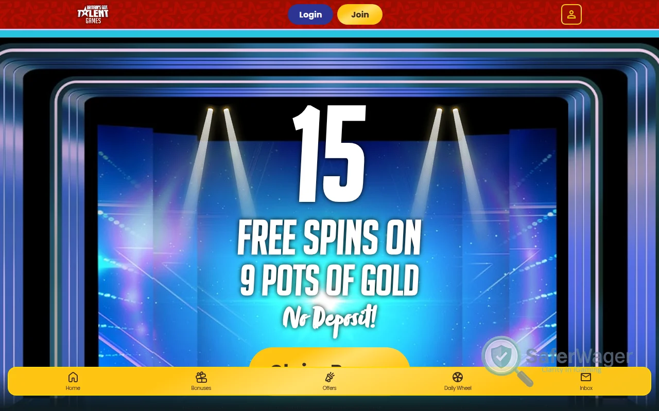 Screenshot of BGT Games website