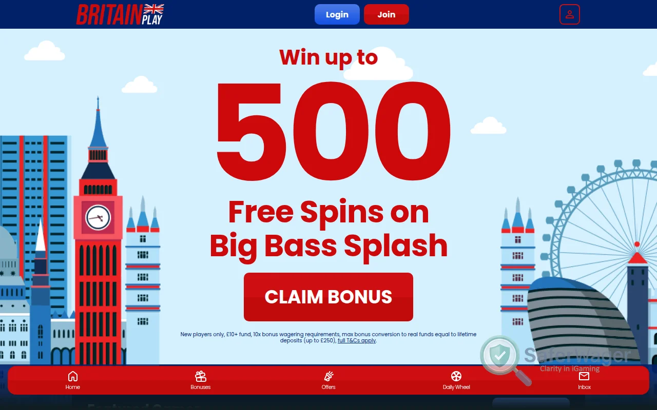 Screenshot of Britain Play website