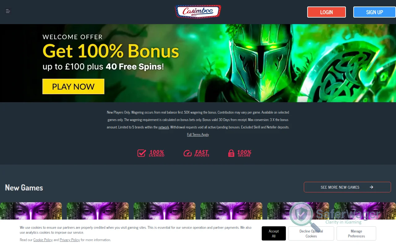 Screenshot of Casimboo website