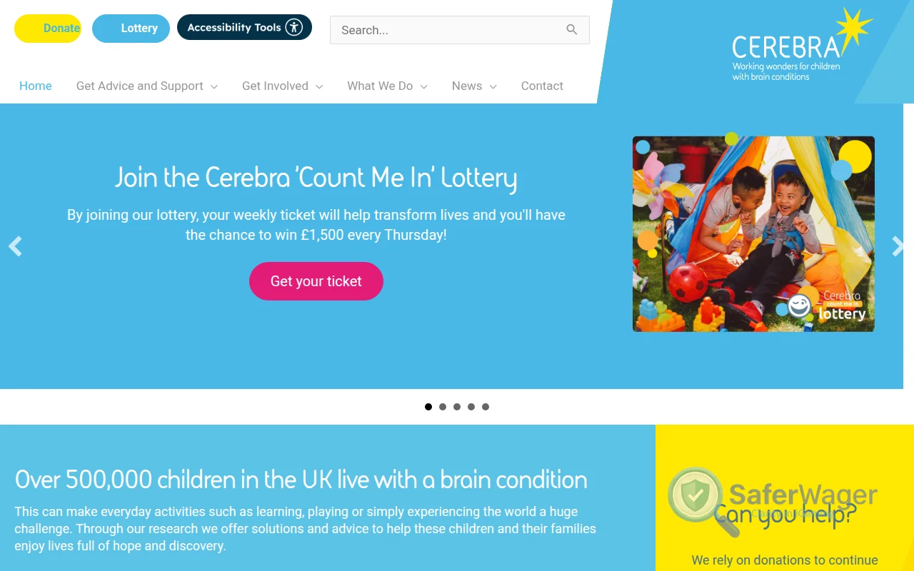 Screenshot of Cerebra website
