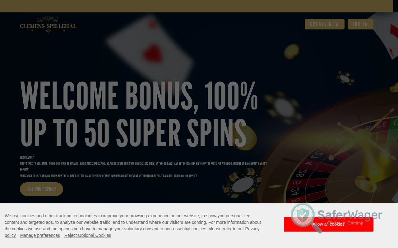 Screenshot of Clemens Spillehal website