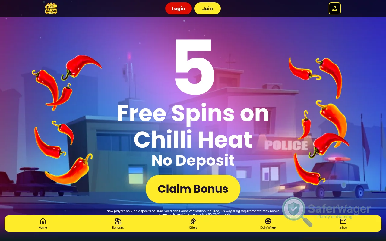 Screenshot of Copslots website