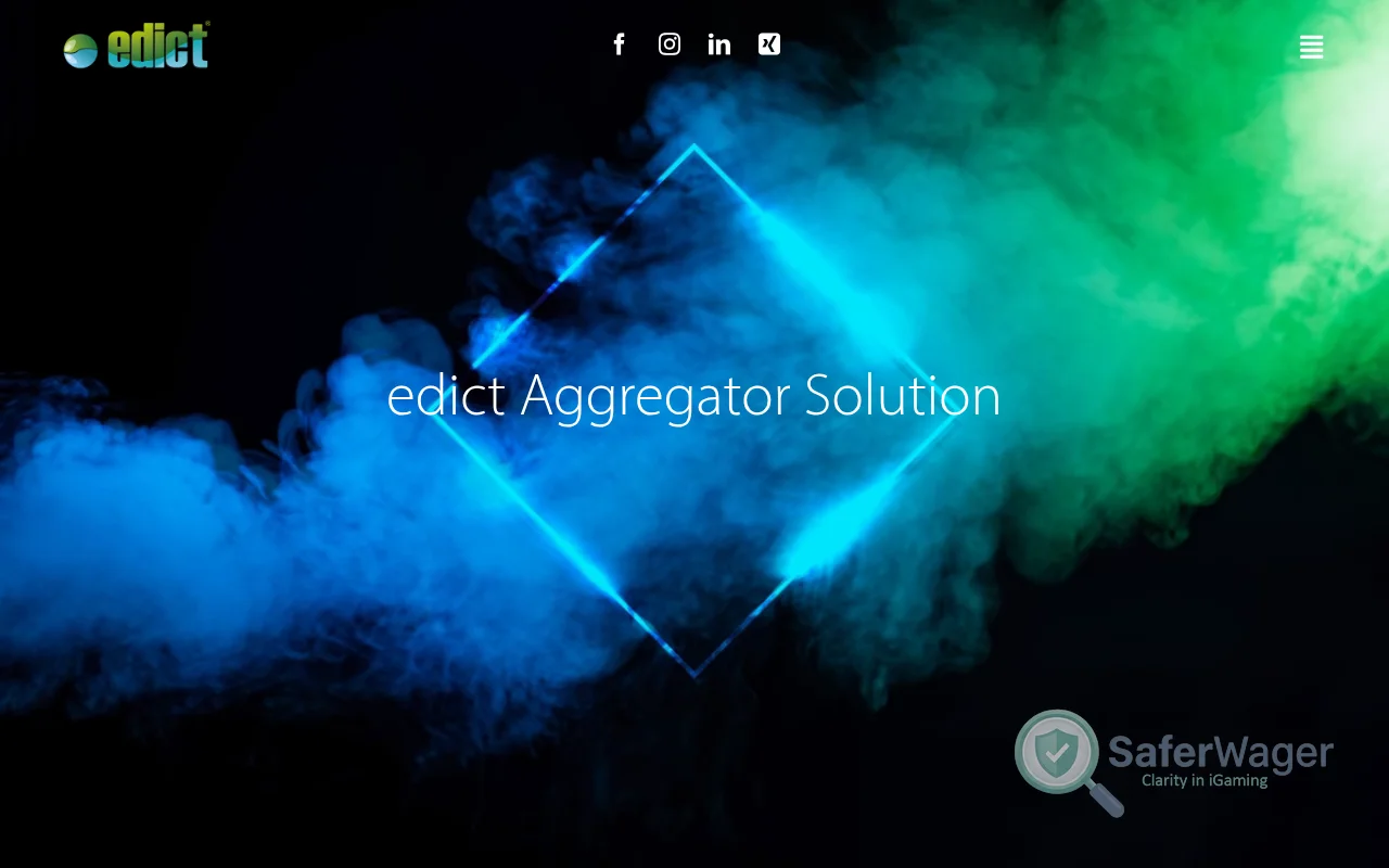 Screenshot of Edict website