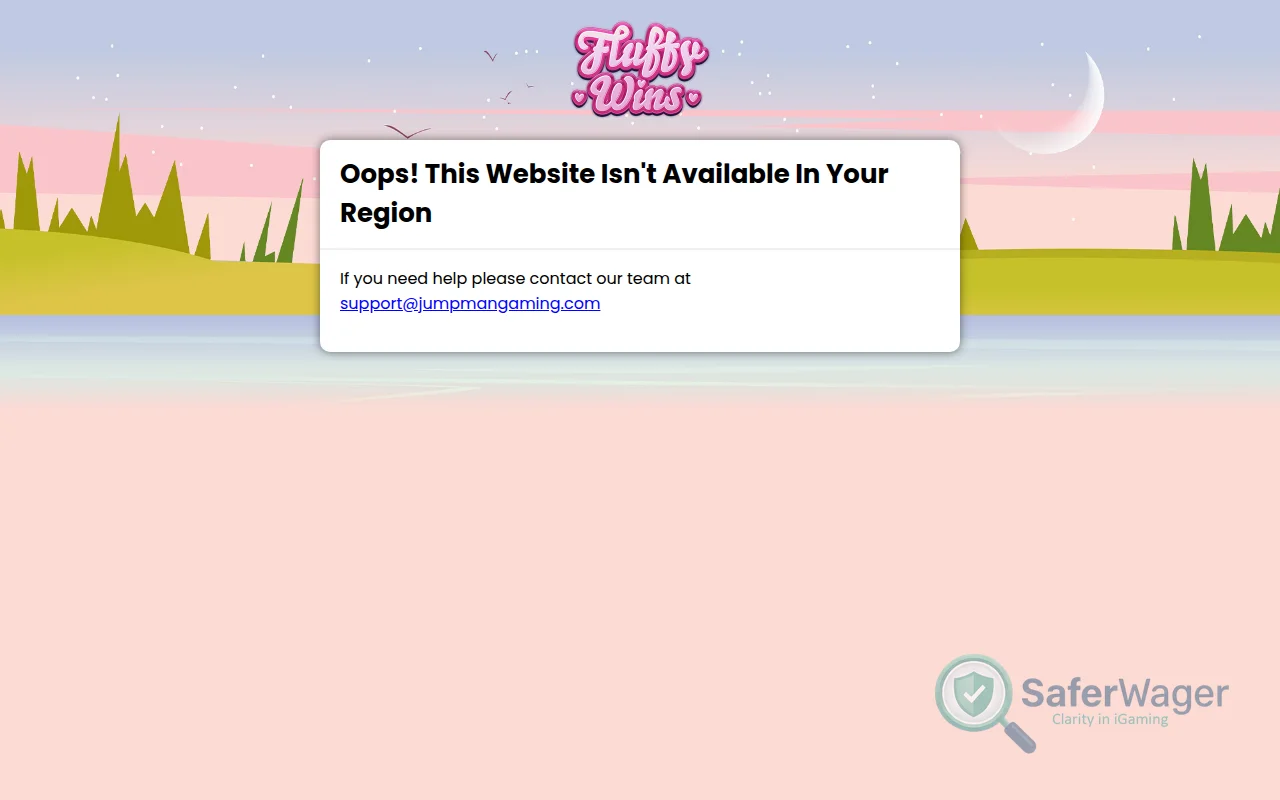 Screenshot of Fluffy Wins Casino website