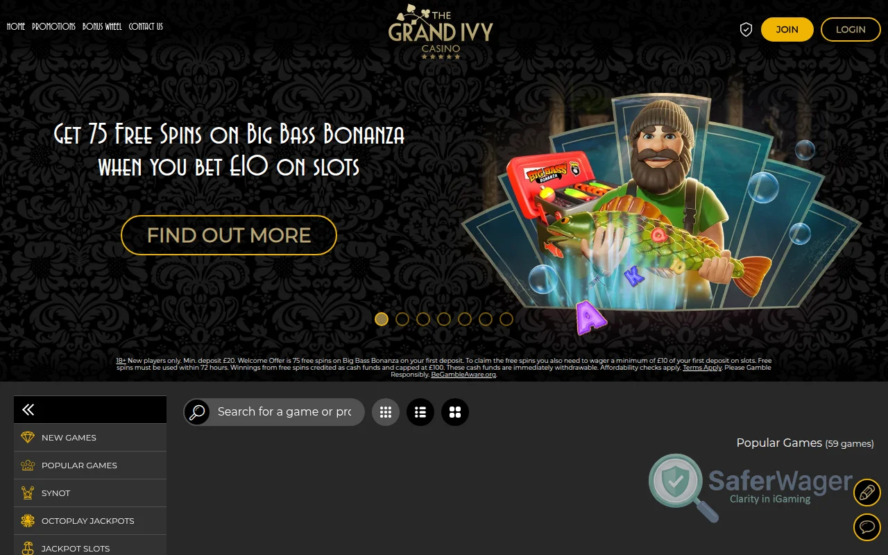 Screenshot of Grand Ivy website