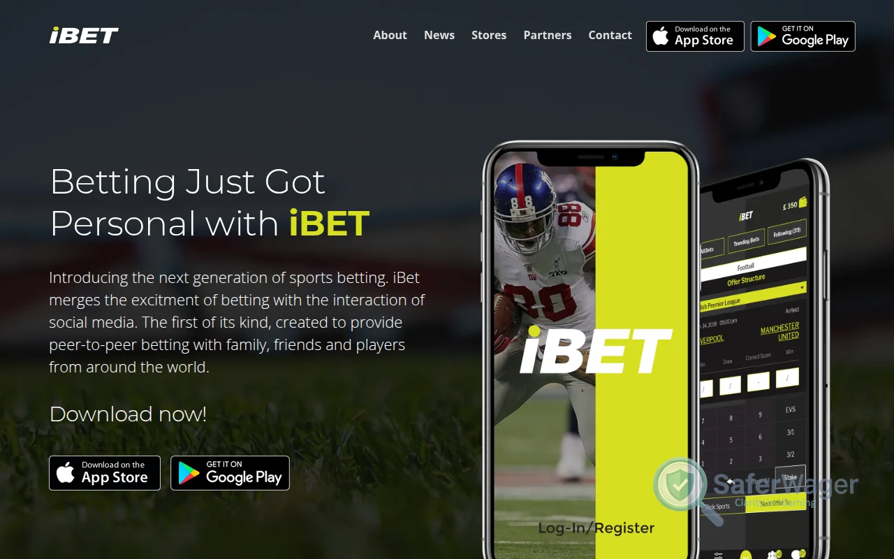Screenshot of iBet UK website