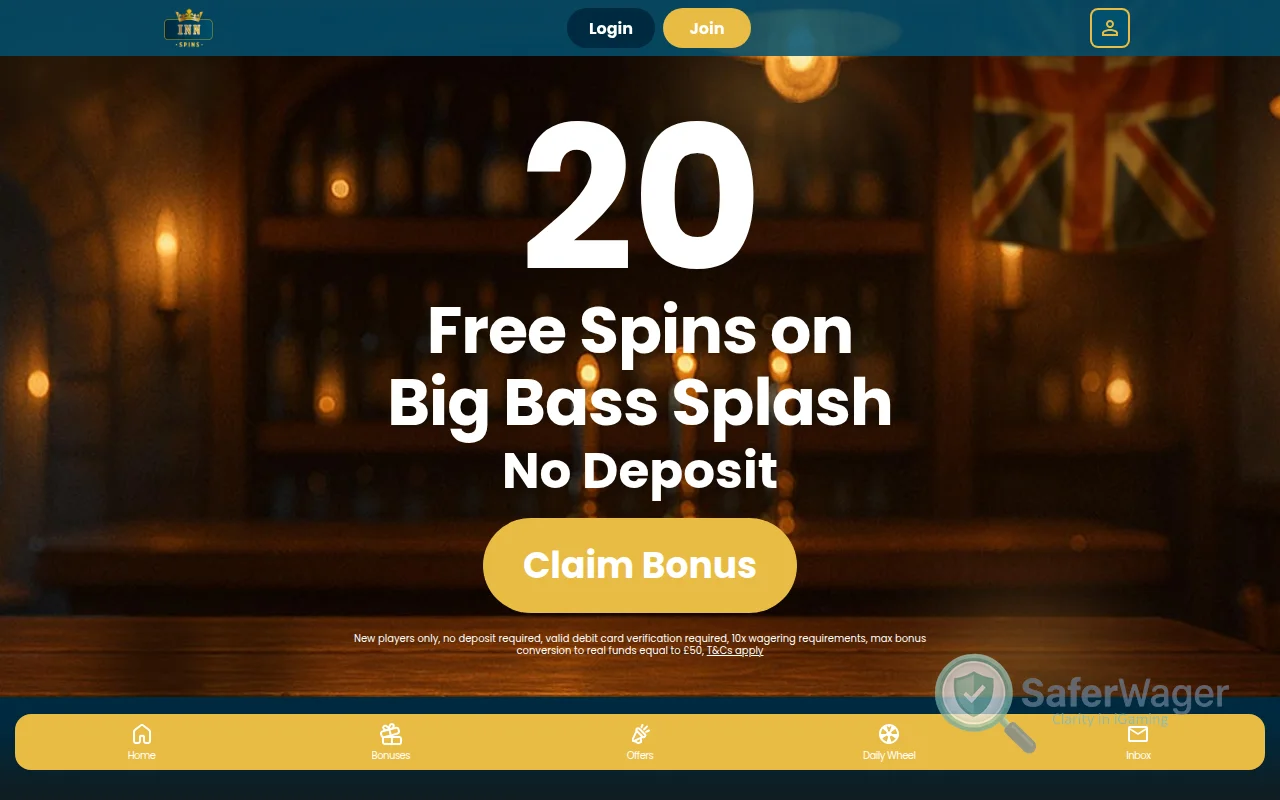 Screenshot of Innspins website