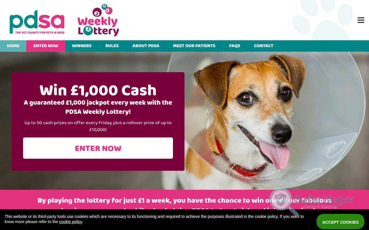 Screenshot of PDSA Trading Limited website