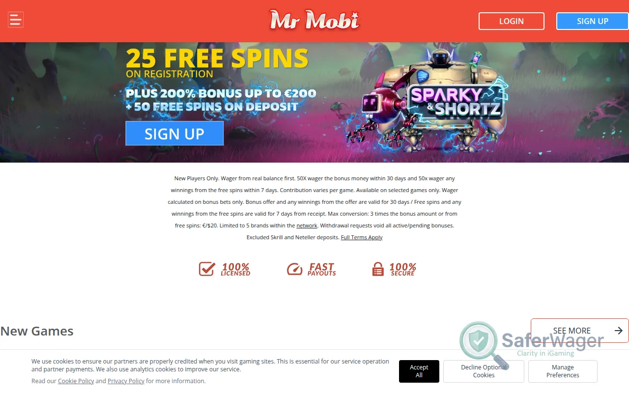 Screenshot of Mr Mobi website