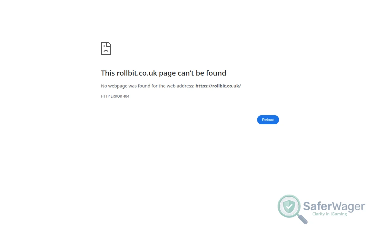 Screenshot of Rollbit website