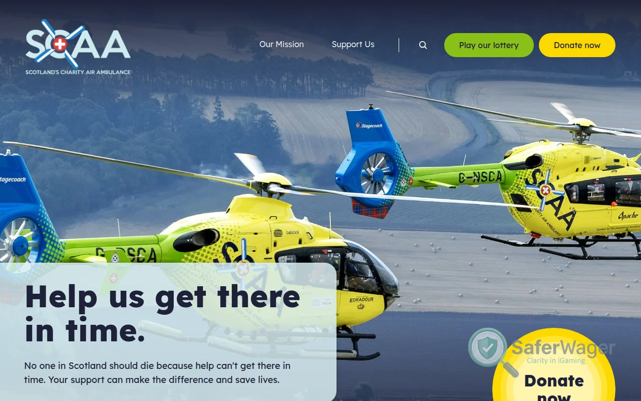 Screenshot of SCAA website