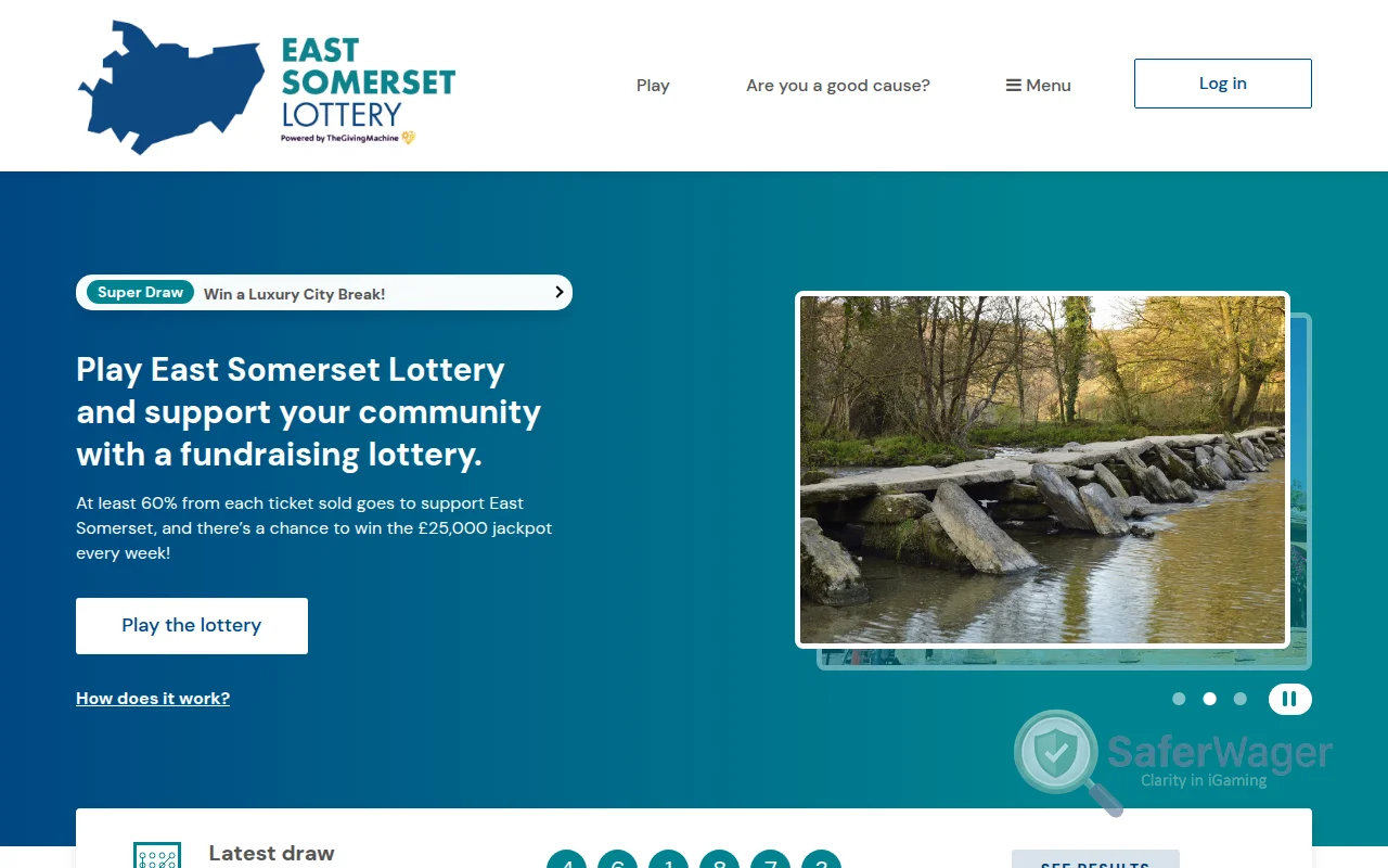 Screenshot of Shape Mendiplotttery website