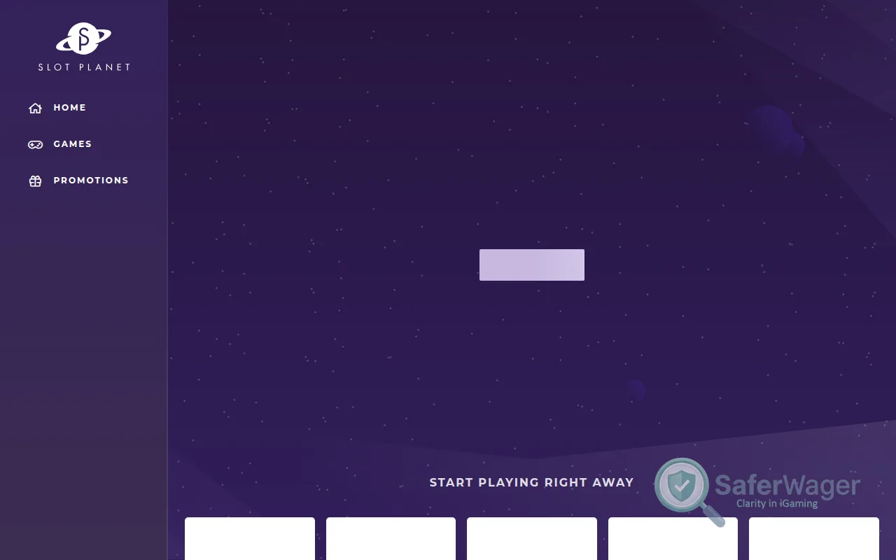 Screenshot of Slot Planet website