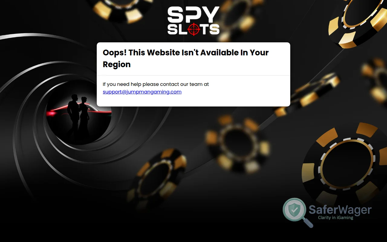 Screenshot of Spy Slots website
