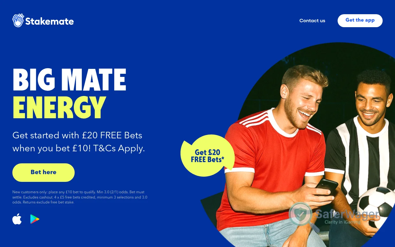 Screenshot of Stakemate website