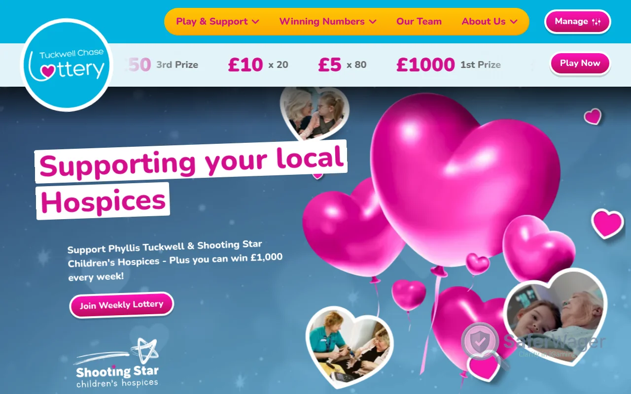 Screenshot of TCLottery website