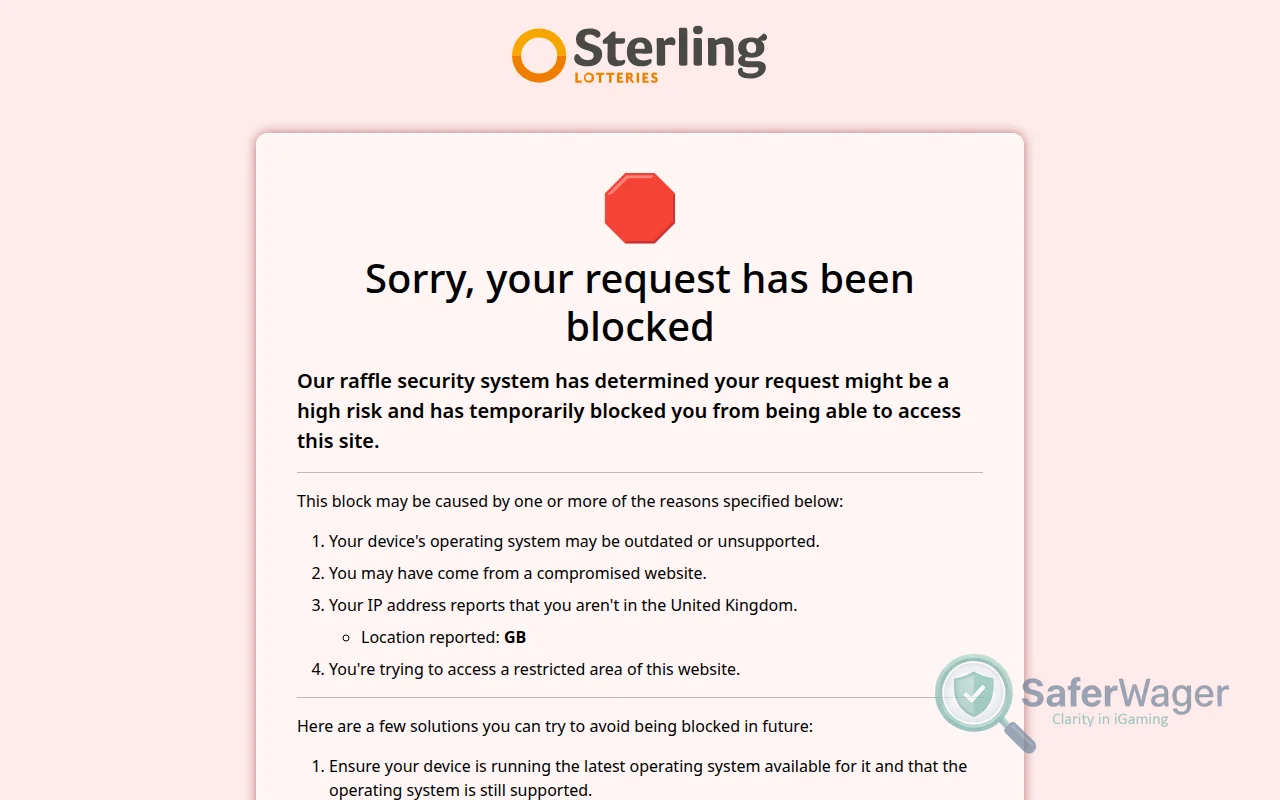 Screenshot of The Charity Raffle website