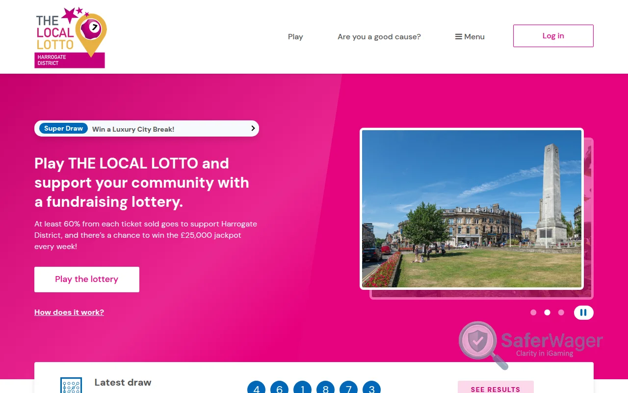 Screenshot of The Local Lotto website