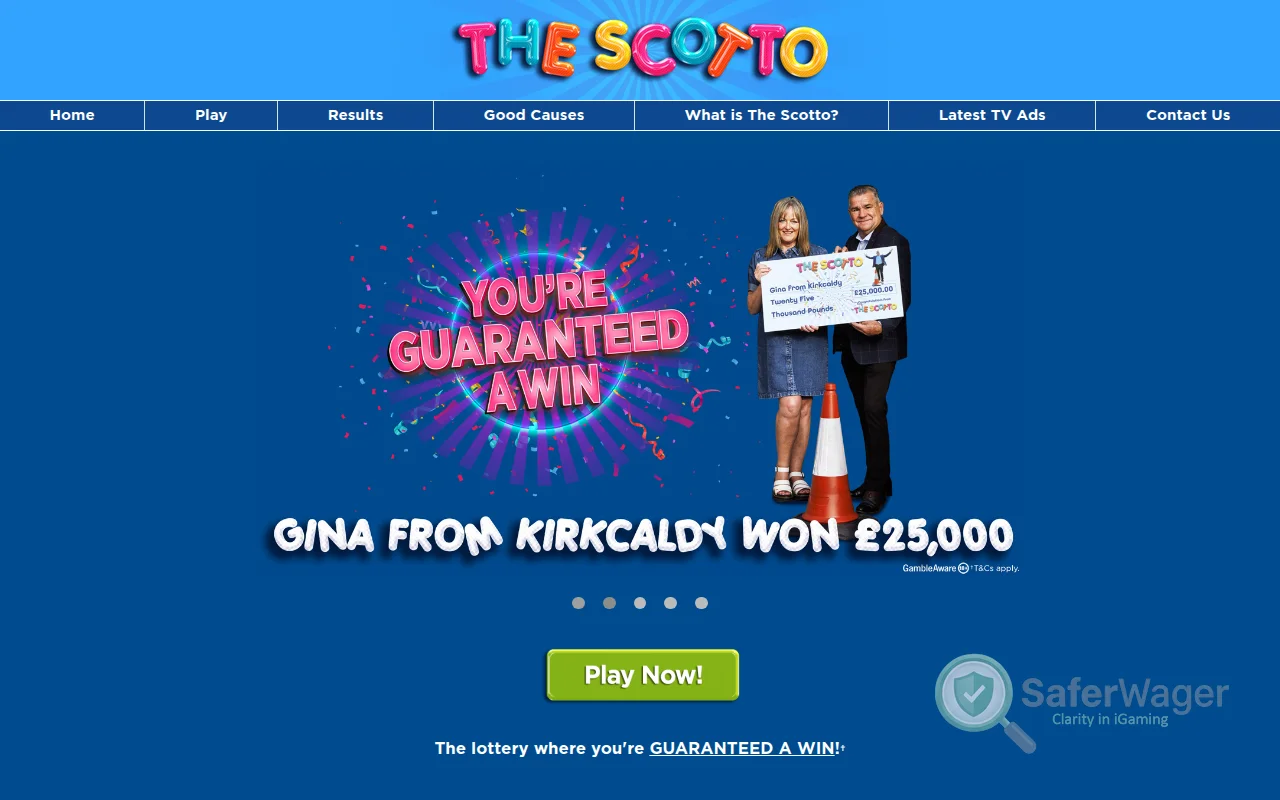 Screenshot of The Scotto website